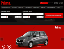 Tablet Screenshot of prima-rentacar.com